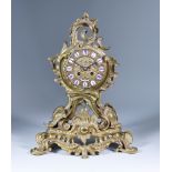 A Late 19th Century French Gilt Brass Mantle Clock, by Rango Freres of Paris, No.2466, the 4.5ins