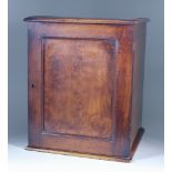 An English Mahogany Coin Collectors Table Cabinet, Late 19th Century, the single door opening to