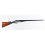 A 12 Bore Side by Side Shotgun, by William Ford, Serial No. 15212, 25ins blued steel barrels with