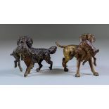 An Austrian Cold Painted Bronze Model of a Spaniel with Rabbit, Late 19th/Early 20th Century, 3.