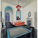 ***William John Palmer-Jones (1887-1974) - Three watercolours - Interior design for an entrance