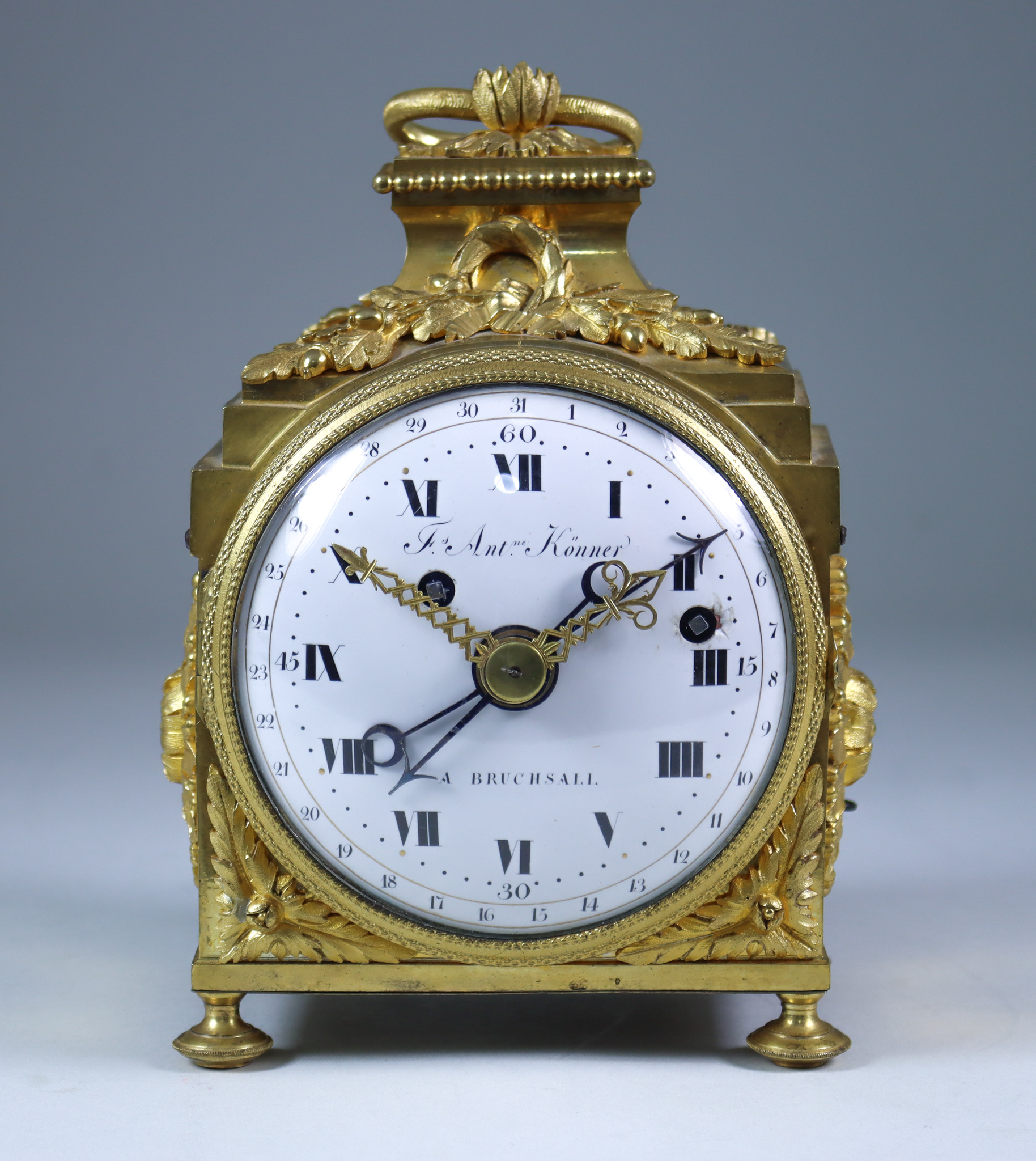 An Early 19th Century French Ormolu 'Pendule d'Officier' Mantle Clock, by F.S. Antoine Konner,