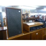 DYNATRON TABLE TOP GRAMOPHONE WITH GARRARD 6300 TURNTABLE AND A PAIR OF LOUDSPEAKERS (3)