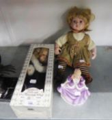 TWO LEONARDO COLLECTORS COSTUME DOLLS (ONE BOXED) AND  A LEONARDO COLLECTION FIGURE 'ELIZABETH'  (3)