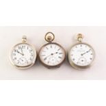 *THOMAS RUSSELL & SONS, LIVERPOOL, 'PREMIER' OPEN FACED POCKET WATCH with keyless 7 jewels