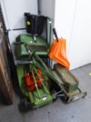 HAYTER PETROL DRIVEN ROTARY MOTOR MOWER AND A VINTGE LAWN MOWER (2)