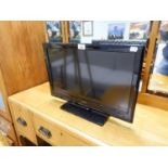 A TECHNIKA 21" FLAT SCREEN TV. (NO REMOTE)