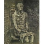 HENRY MOORE (1898-1986) ARTIST SIGNED LIMITED EDITION COLOUR PRINT Seated female figure, (25/100)