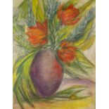 GOLDA ROSE (1921-2016) MIXED MEDIA ON BOARD Still Life-vase of flowers Signed 24 ½? x 18 ½? (62.