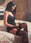 FABIAN PEREZ (b.1967) ARTIST SIGNED LIMITED EDITION COLOUR PRINT ?Kayleigh at the Ritz III?, (121/