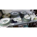 A 45 PIECE MODERN ROYAL WORCESTER PORCELAIN 'WORCESTER HERBS' PATTERN DINNER AND TEA SERVICE WITH