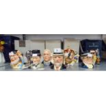 TEN SMALL SIZE MODERN BOXED ROYAL DOULTON CHARACTER JUGS (10)