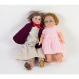 ARMAND MARSEILLE, GERMAN, BISQUE SHOULDER HEADED GIRL DOLL, dressed in nurse's uniform, with natural