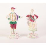 MODERN PAIR OF SPODE CHINA ?CHELSEA FIGURES?, No 1 & 2, painted in colours and modelled as a