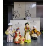 TWELVE MODERN ROYAL DOULTON MINIATURE STREET VENDORS, BOXED (12)