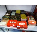 QUANTITY OF COLLECTIBLE TINS VARIOUS TO INCLUDE; OXO, CIGARETTES, LADYBIRD AND OTHER BRAND TINS