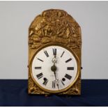 LATE NINETEENTH CENTURY FRENCH COMTOISE WALL CLOCK SIGNED DAVIGNON A SANCERRE, the 9? enamelled