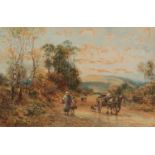 WILLIAM MANNERS (1860 - 1930)WATERCOLOUR DRAWING 'Coming from Market - Levens, Westmorland' Signed