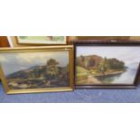 *P. WILSON (Modern), OIL PAINTING ON CANVAS, A LAKELAND LANDSCAPE, SIGNED LOWER LEFT, 24in x 36in (