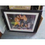 MICHAEL ALABASTER SIGNED ARTIST?S PROOF COLOUR PRINT ?Frank Bruno? 14? x 19 ½? AFTER BESSIE PEASE