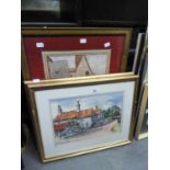 C. ROBINSON PAIR OF WATERCOLOUR DRAWINGS Rural dwellings 9? x 13? FOUR WATERCOLOUR DRAWINGS