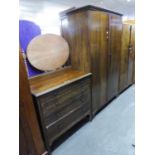 C. W. MEAD & SONS, CABINET MAKERS, WALTHAMSTOW, MAHOGANY PART BEDROOM SUITE OF TWO PIECES, VIZ A