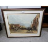 MODERN LIMITED EDITION REPRODUCTION PRINT 'LONDON ROAD, MANCHESTER' AFTER ARTHUR FITZWILLIAM TAIT (