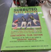 SUBBUTEO TABLE SOCCCER BOXED 'CONTINENTAL CLUB' EDITION,  INCOMPLETE BUT TOGETHER WITH  TWO BOXED