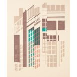 NORMAN JAQUES (1922-2014) TWO UNSIGNED COLOUR PRINTS Abstract Architecture 14 ½? X 12? (36.8cm x