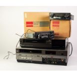 SELECTION OF 3 SHARP CAR STEREO CASSETTE UNITS, RG 6050E, etc, with a boxed SHARP CP-150 SPEAKER