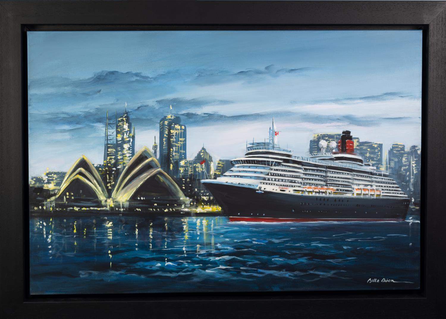 CSILLA ORBAN (b.1961) OIL ON CANVAS ?Queen Victoria, Sydney Harbour? Signed 24? x 36? (61cm x 91. - Image 2 of 2