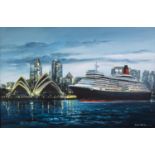 CSILLA ORBAN (b.1961) OIL ON CANVAS ?Queen Victoria, Sydney Harbour? Signed 24? x 36? (61cm x 91.