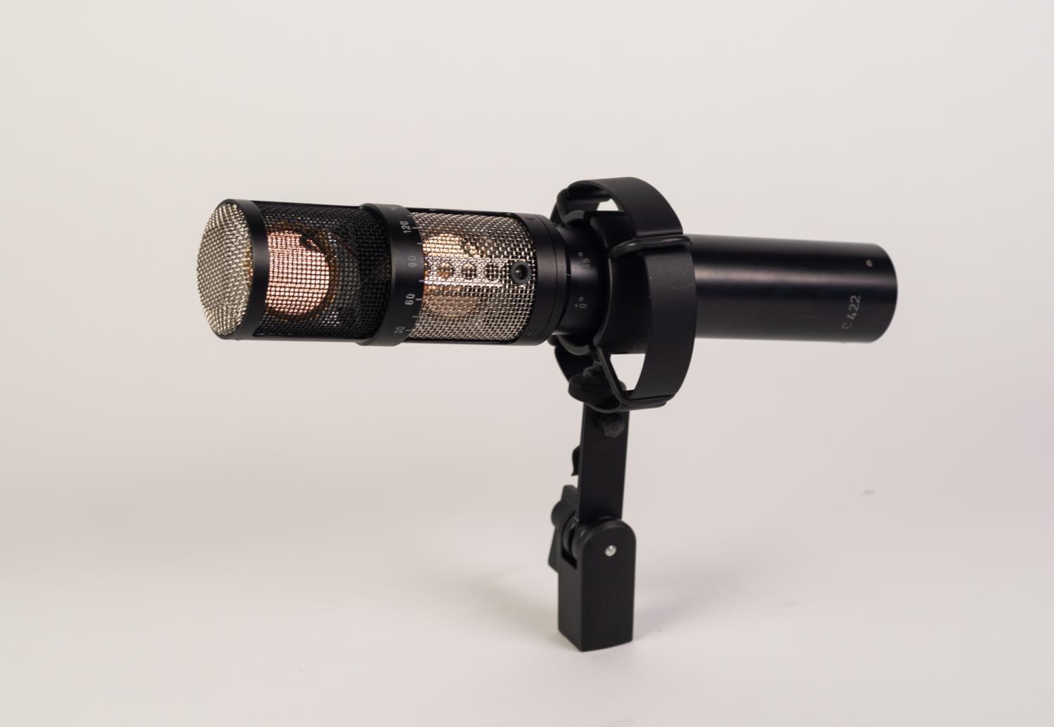CIRCA 1986 AKG ACOUSTICS MICROPHONE, model C 422, WITH EXTRAS including microphone mount, miclead - Image 2 of 3