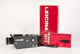 BOXED LEITZ LEICINA SUPER RT 1 8mm CINE CAMERA, with instruction booklet