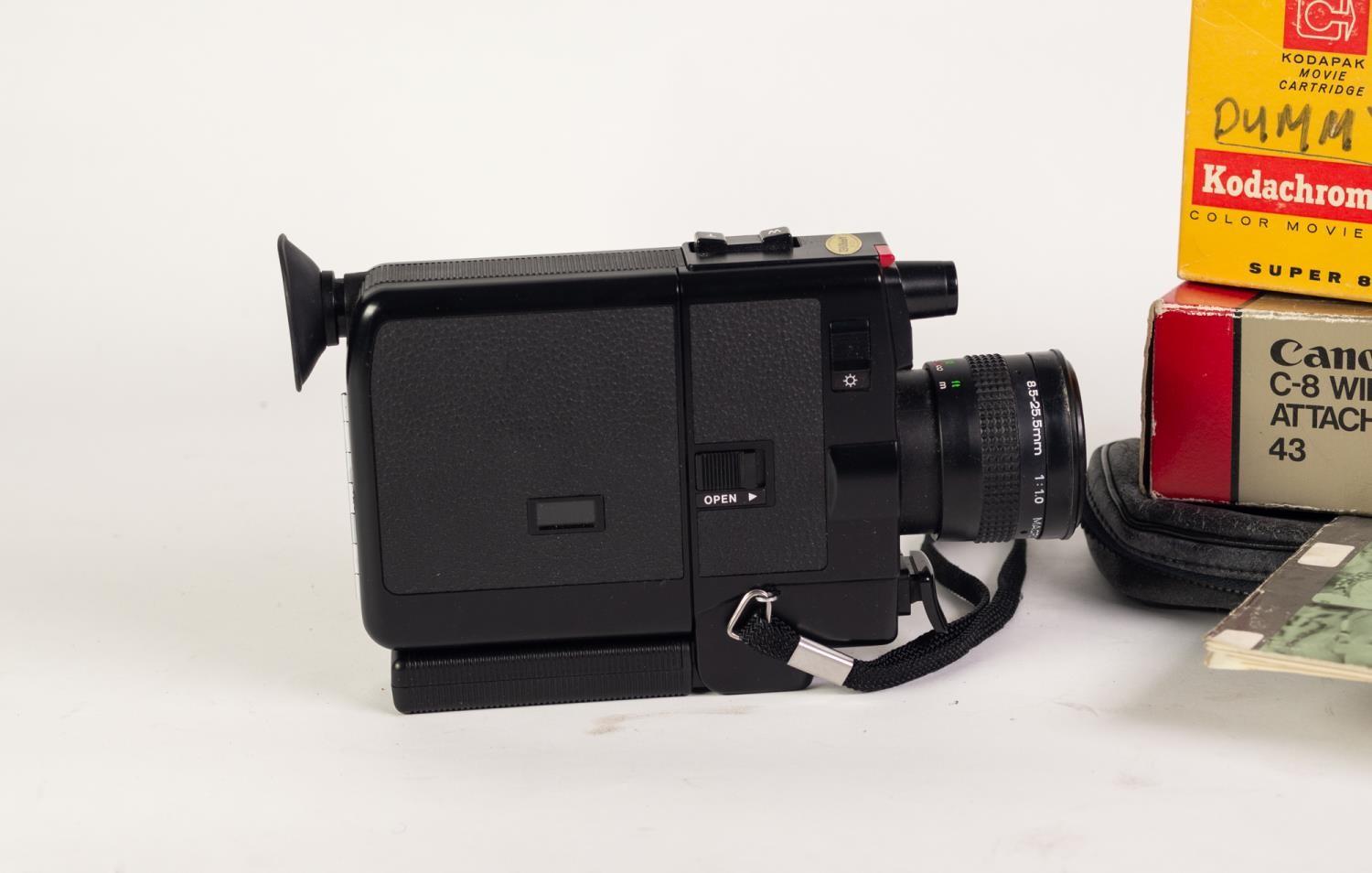 CANON 310XL SUPER 8 CINE CAMERA, with ?dummy? film cartridge, in soft black case, case a/f - Image 2 of 2