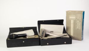 JVC ELECTRET CONDENSER STEREO MICROPHONE, model M-201u, housed in original box and cardboard sleeve,