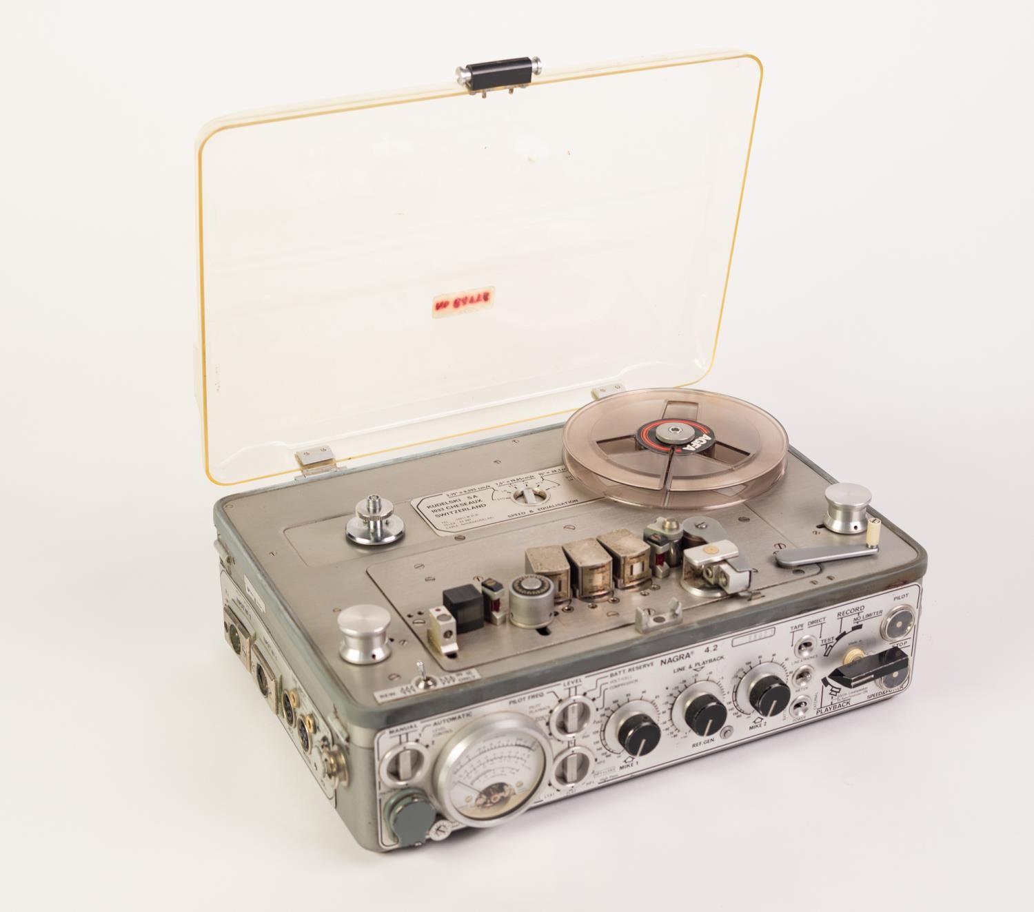 NAGRA MODEL 4.2, MONO PORTABLE REEL TO REEL RECORDER, produced late 1970s onwards, three speed, with - Image 5 of 8