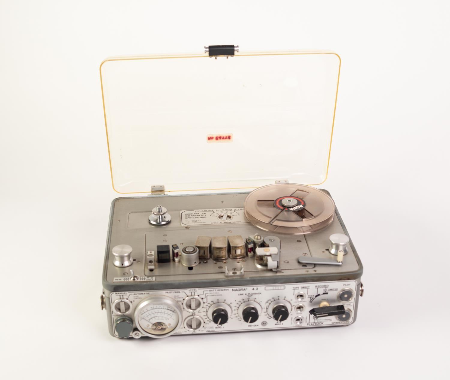 NAGRA MODEL 4.2, MONO PORTABLE REEL TO REEL RECORDER, produced late 1970s onwards, three speed, with - Image 6 of 8