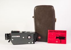 LEITZ LEICINA SUPER RT 1 8mm CINE CAMERA, with instruction booklet, in soft brown case