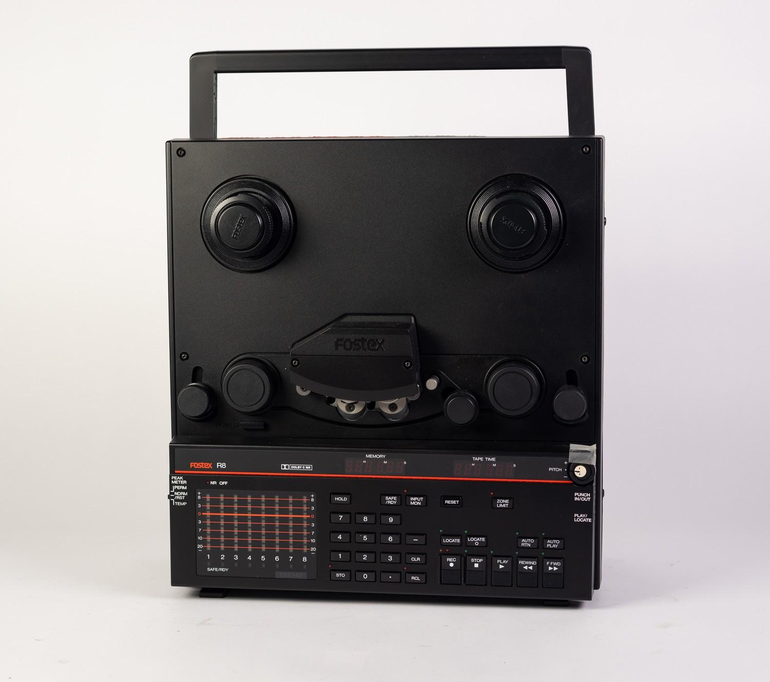 FOSTEX 8 TRACK REEL TO REEL TAPE RECORDER/REPRODUCER model R8, with original box packaging and