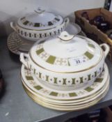 SPODE 'PERSIA' PATTERN DINNER WARES TO INCLUDE; TWO TUREENS AND COVERS, THREE MEAT PLATTERS AND FIVE