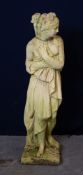 A RECONSTITUTED CLASSICAL PARTIALLY CLAD FEMALE NUDE (A.F.) (82cm high)