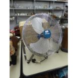 GOOD QUALITY CHROME 'ADDVENT' BY HEATSTORE LARGE FAN AND A SINGER PORTABLE SEWING MACHINE IN CASE (