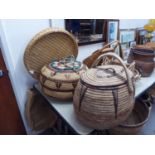 HABITAT INDONESIAN WOVEN RATTAN 24" CIRCULAR GALLERY TRAY (PACKED AS NEW); MONROVIA, LIBERIA '