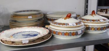 EARLY TWENTIETH CENTURY DOULTON BURSLEM 'CELLINI' PATTERN POTTERY PART DINNER SERVICE INCLUDES;