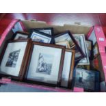 APPROX 32 SMALL FRAMED DECORATIVE PRINTS, SOME ITEMS RELATING TO WINNIE THE POOH, (CONTENTS OF