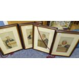 FOUR 'SPY' COLOUR PRINTS OF JUDGES, IN MODERN STAINED AND GILT WOOD FRAMES, 20" X 14 1/2" (50.8cm