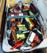 A SELECTION OF DIE-CAST CARS AND TRAINS