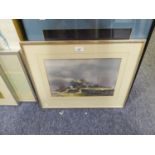 MICHAEL CRAWLEY (Modern) WATERCOLOUR DRAWING 'KINDER SCOUT FROM SNAKE ROAD', ARTIST'S LABEL AND