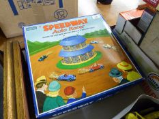 A 'SCHYLLING' TINPLATE CLOCKWORK BOXED SPEEDWAY TOY